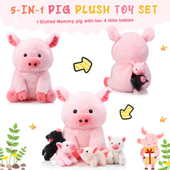 Back zipper detail on Silipull mommy pig for easy storage of babies.