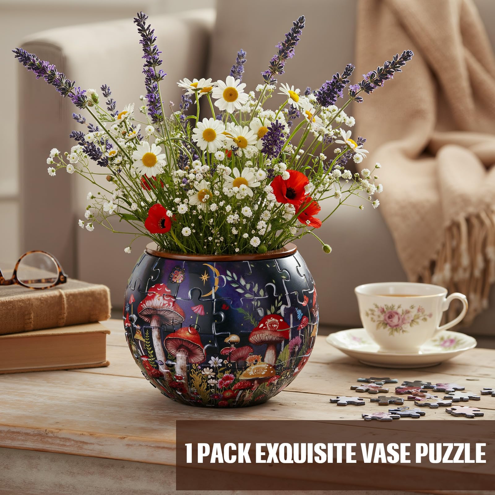 Silipull mushroom-style vase enhances contemporary decor