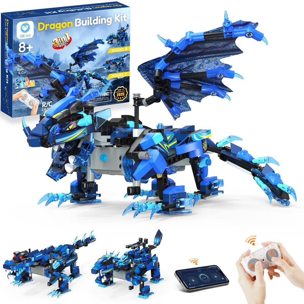 Sillbird Dragon Building Kit with remote control for hands-on STEM play