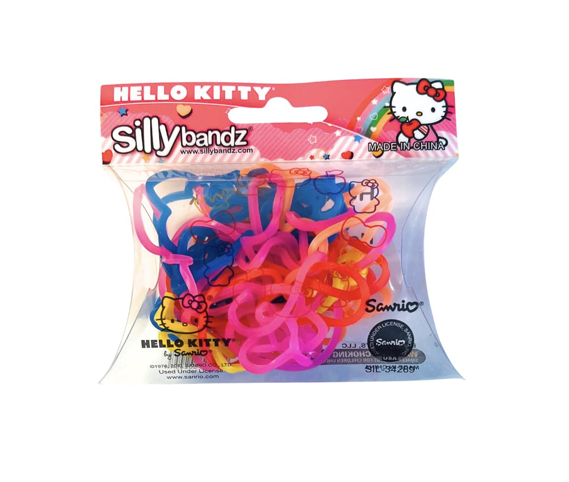 Silly Bandz Hello Kitty bandz set, perfect for kids' crafts, trading, and collection.