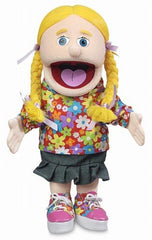Silly Puppets Cindy Peach Girl hand puppet with movable mouth for storytelling