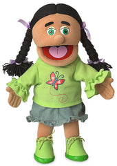 Silly Puppets Jasmine hand puppet face detail for expressive storytelling and learning.