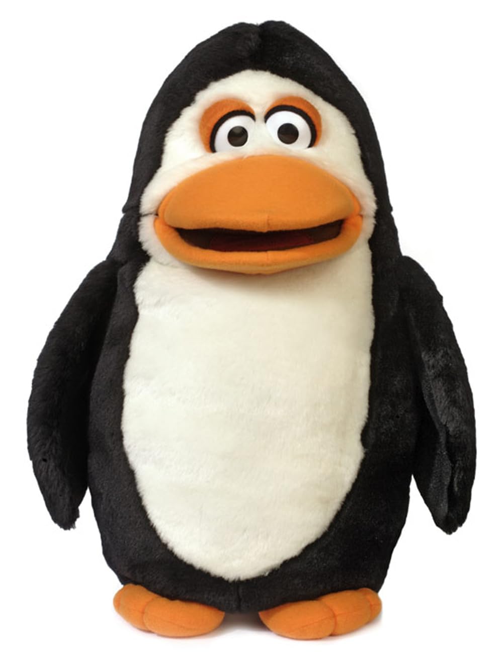 Silly Puppets penguin hand puppet with moving mouth for expressive storytelling.