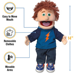 Silly Puppets Tommy Peach Boy hand-entry bottom for smooth control
