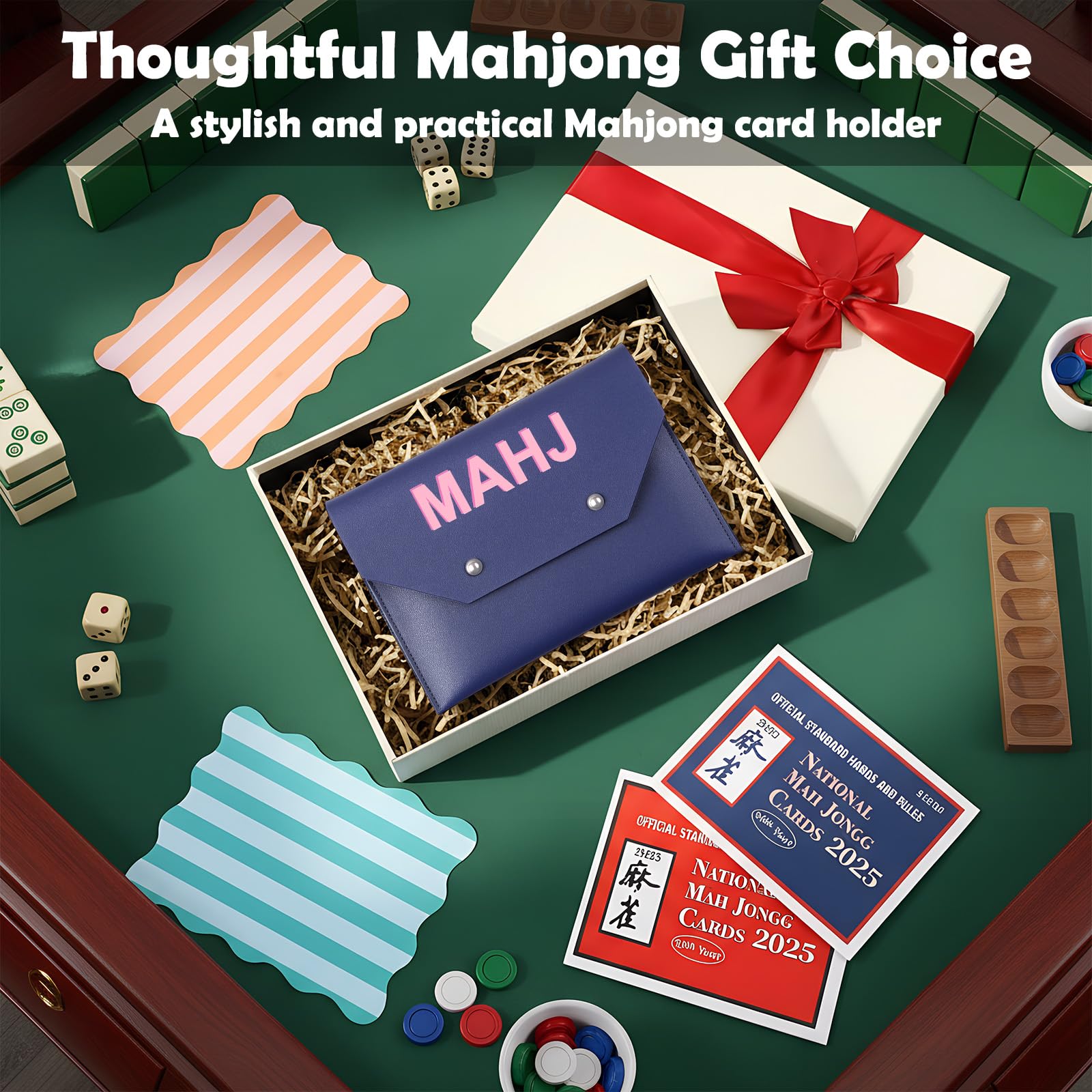 Gift-ready SilTriangle mahjong holder, ideal for birthdays and holidays.