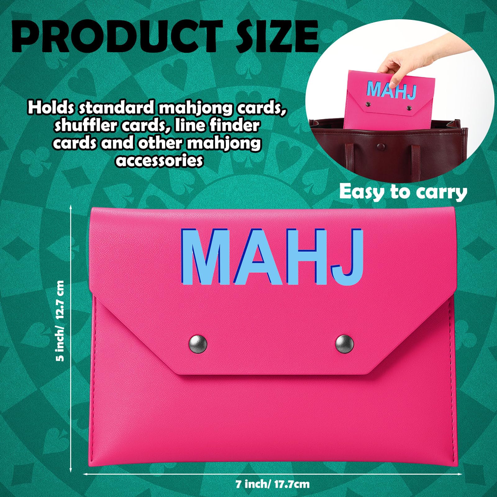 SilTriangle leather closure close-up shows magnetic snap for easy access.