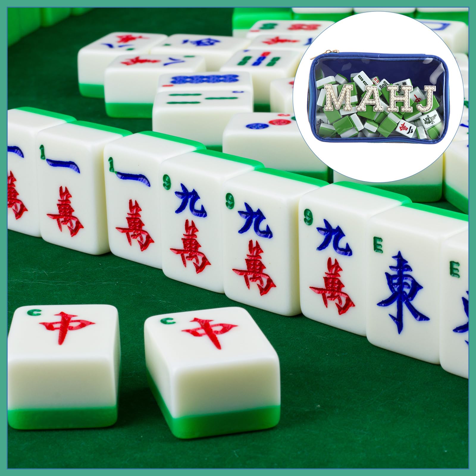 SilTriangle mahjong tile bag gift-ready, perfect for mahjong enthusiasts.
