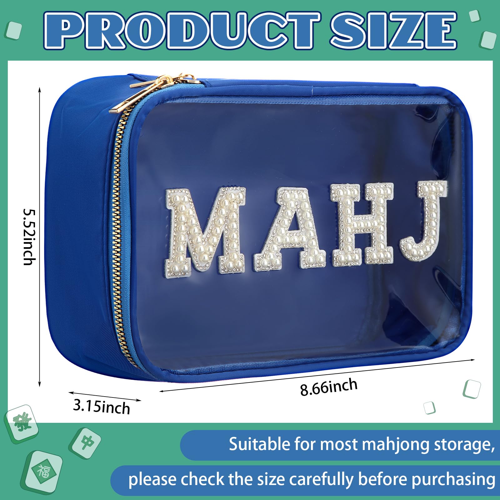 SilTriangle mahjong tile bag in navy, top view highlighting compact shape for travel.