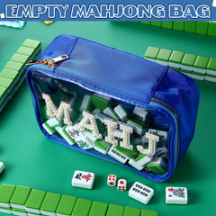 SilTriangle mahjong tile bag transparent panel displaying tiles without opening.