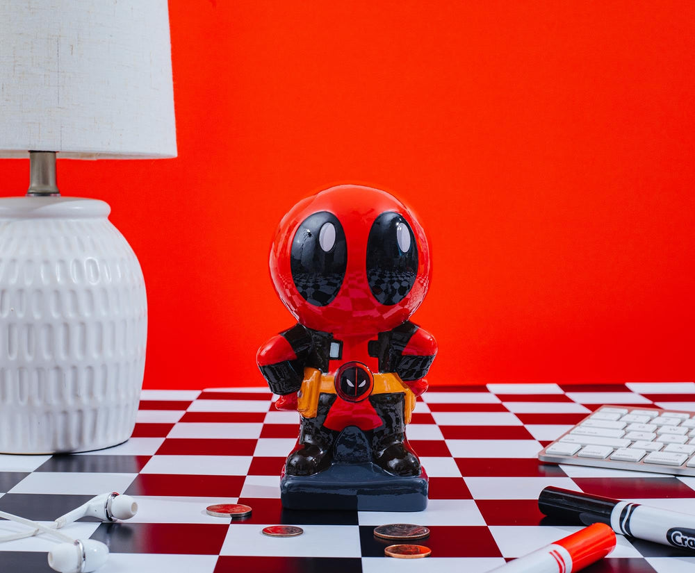 Silver Buffalo Deadpool Chibi Stance alongside other collectibles.