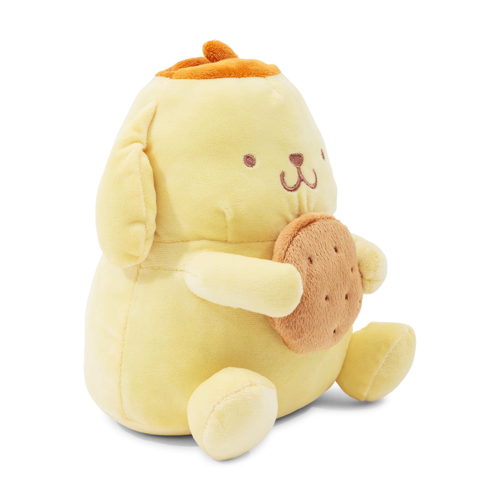 Silver Buffalo Pompompurin plush money bank beret adds Sanrio charm.