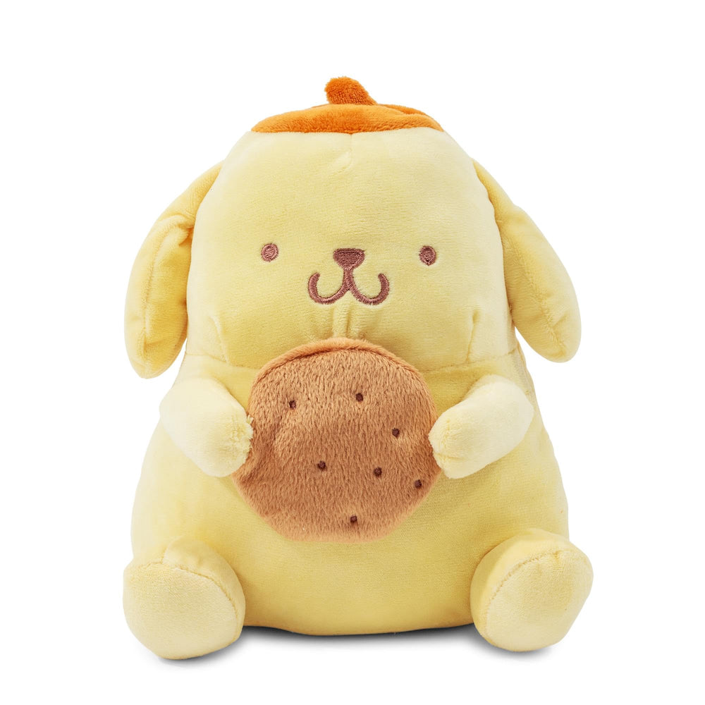 Silver Buffalo Pompompurin plush money bank ear detail highlights cuteness.