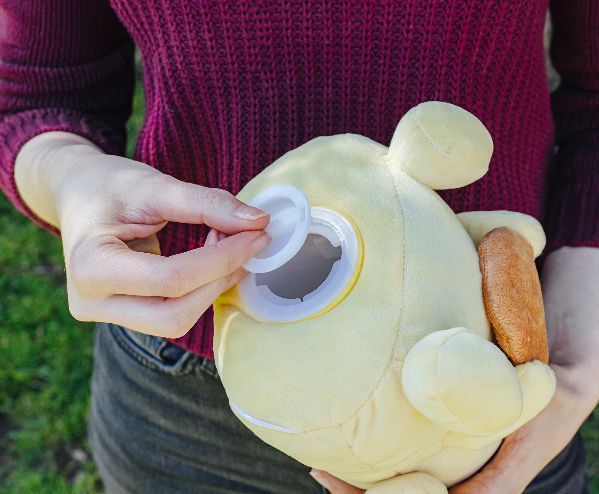 Silver Buffalo Pompompurin plush money bank official Sanrio collectible for gifting.