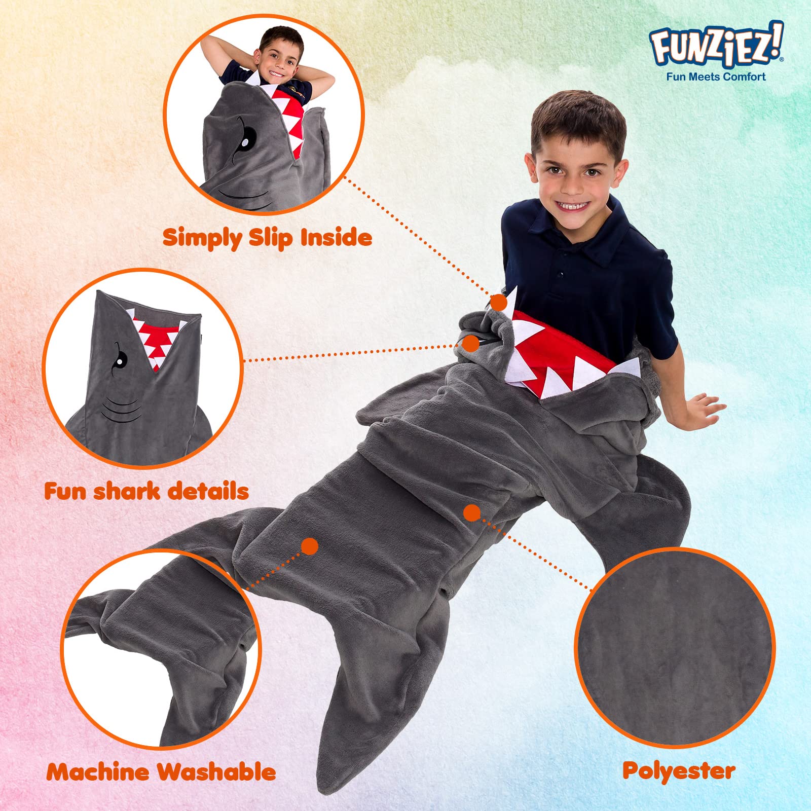 Silver Lilly Shark Tail Blanket fin feature provides extra leg room for comfy stretch.