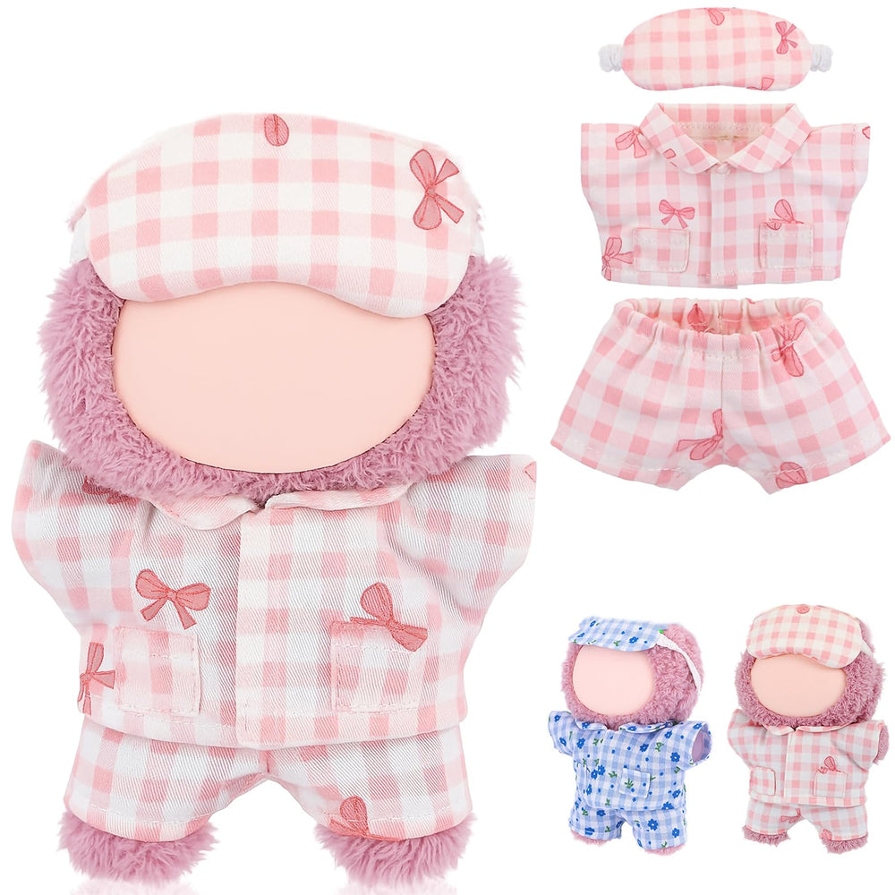 Simgoing 17cm doll pajama top pink bow for cozy bedtime dressing