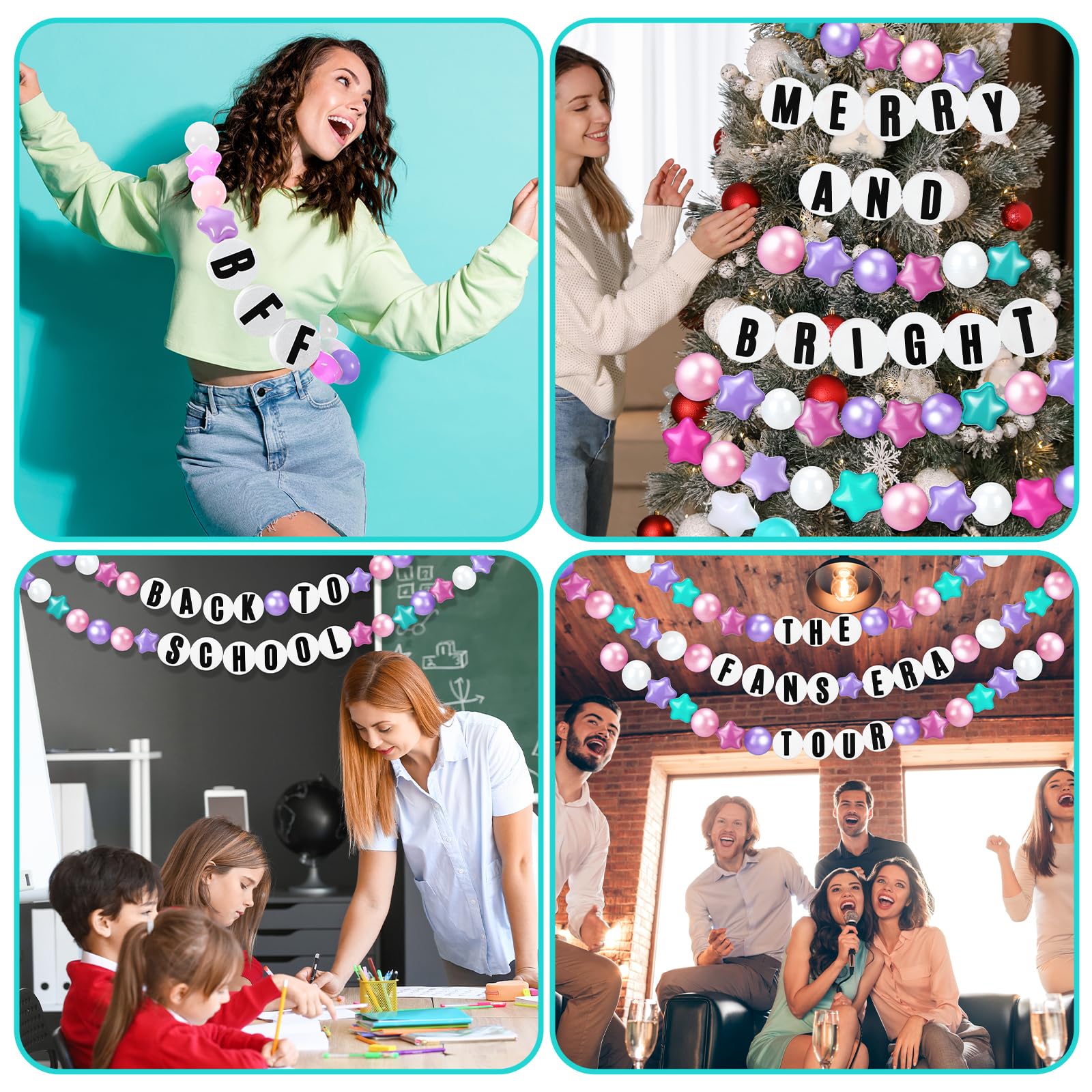 Banner display works as a backdrop for photos at events.