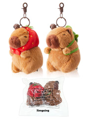Two capybara plush keychains make perfect shareable gifts for loved ones.