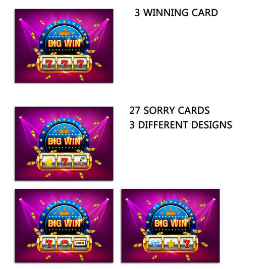 Simimi art 30-card pack highlights three winning cards for exciting raffles.