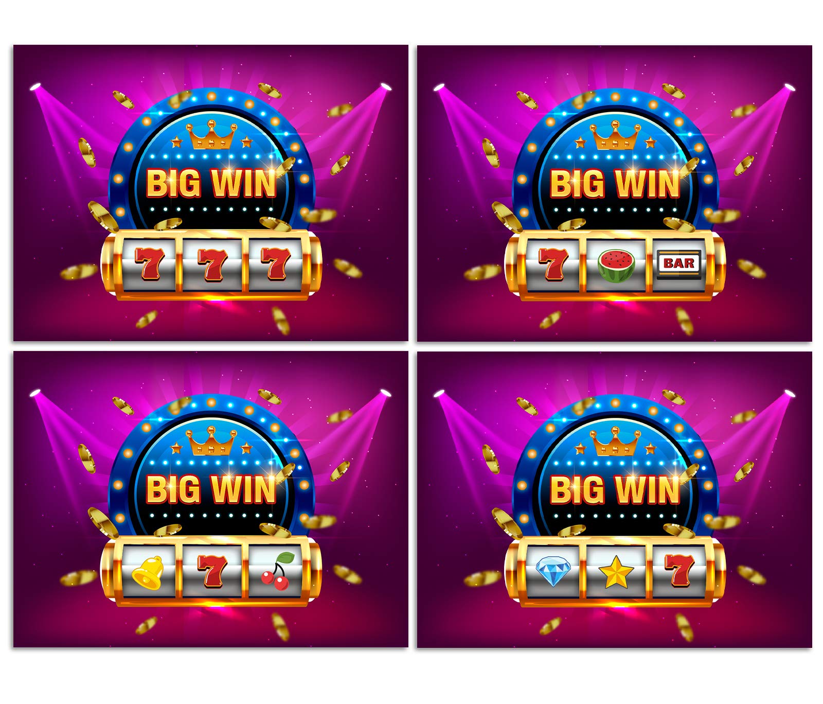 Simimi art Casino Night scratch-off cards with casino visuals for engaging party games.