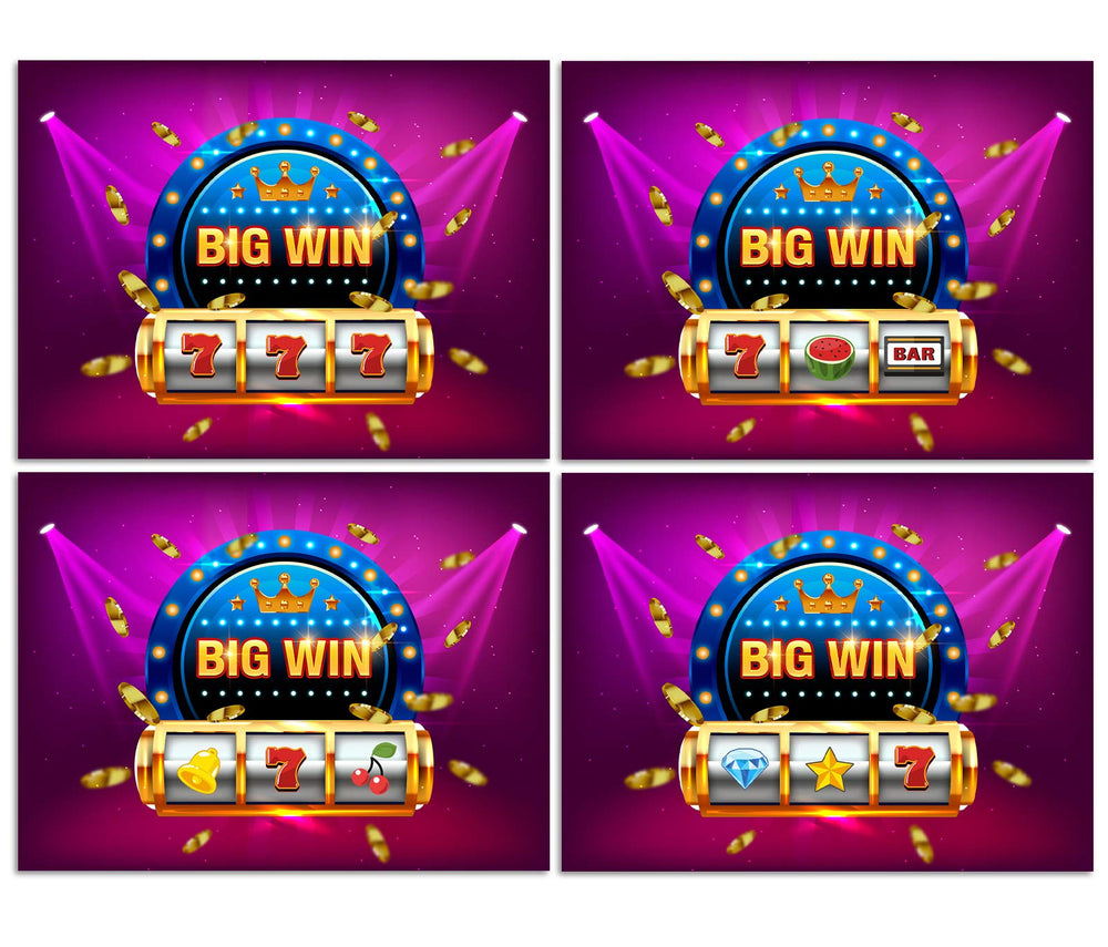 Simimi art Casino Night scratch-off cards with casino visuals for engaging party games.