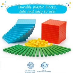 Simply Magic color base-ten mat complements hands-on counting sessions.