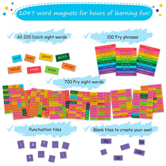 Simply Magic fridge magnets colorful letters for quick sentence building.