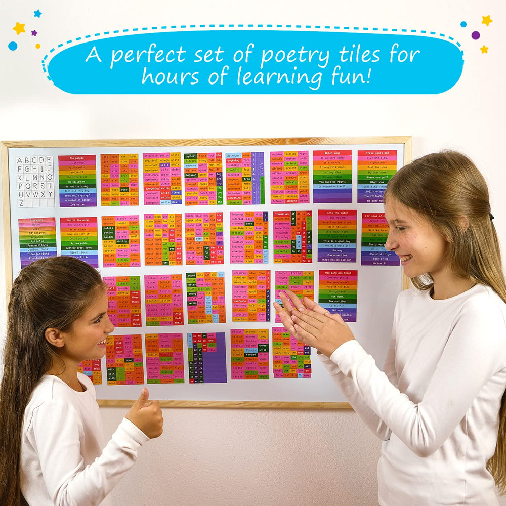 Simply Magic kids sentence-building magnets color-coded for word play.