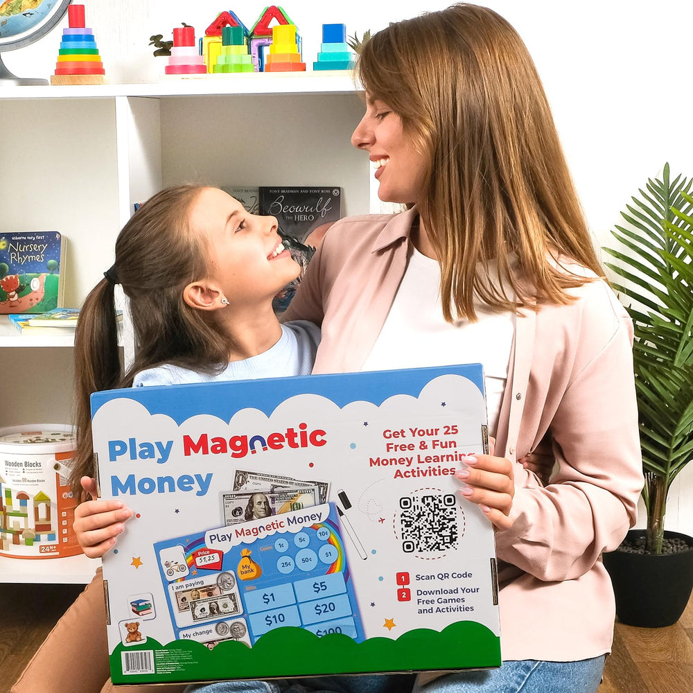 Simply Magic laminated money surface for durable classroom use