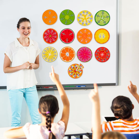 Simply Magic magnetic fraction circles used for hands-on practice