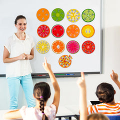 Simply Magic magnetic fraction circles used for hands-on practice
