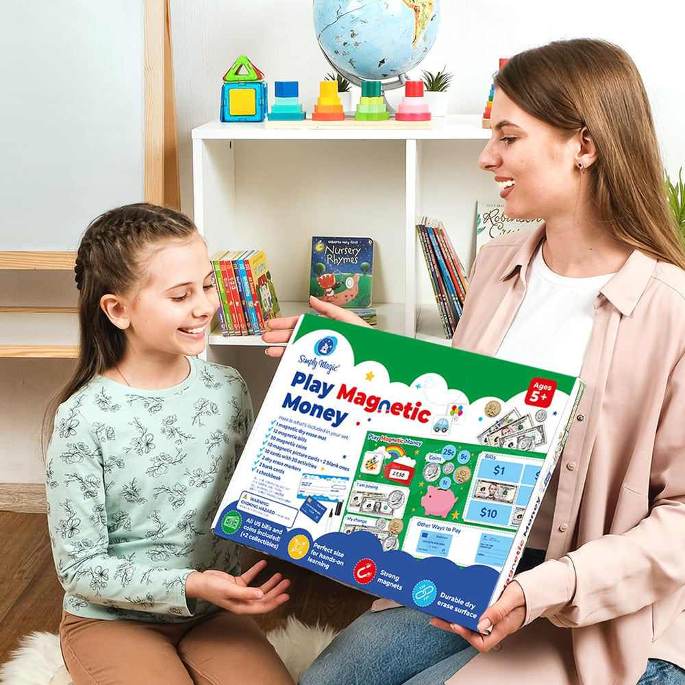 Simply Magic magnetized money set enabling engaging classroom activities.