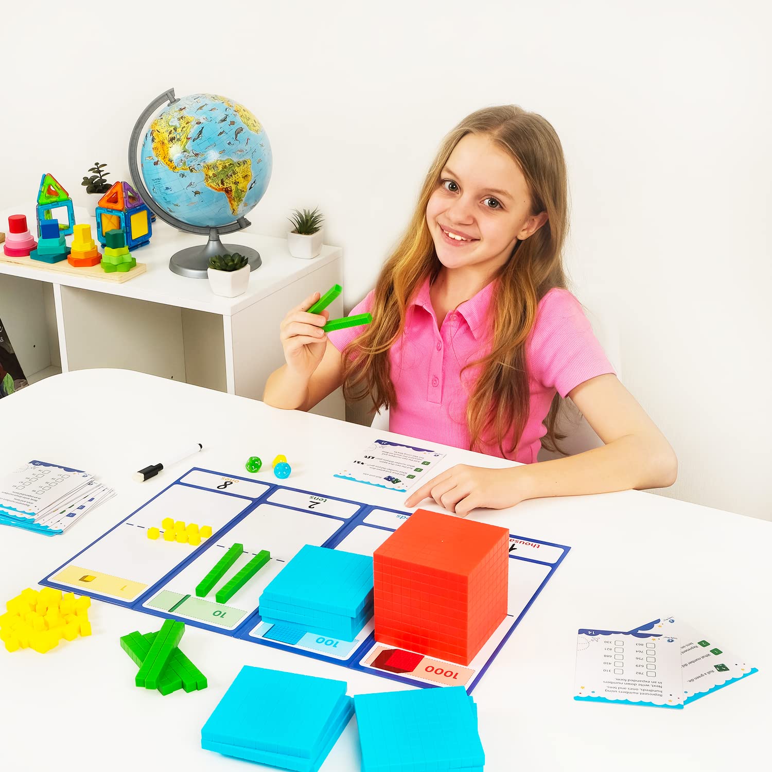 Simply Magic place value mat for visualizing tens and hundreds