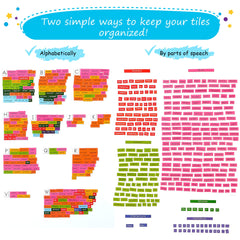 Simply Magic punctuation tiles and blank tiles for custom sentences.