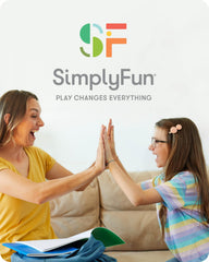 SimplyFun Time Jumpers age range graphics illustrate suitable player ages and engagements