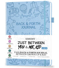 SIMSIMY Just Between You and Me Kid Journal cover in light blue with eco-leather for lasting use