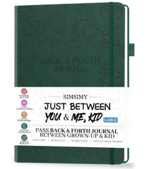 SIMSIMY Just Between You and Me journal cover with eco-leather texture, durable family keepsakes.