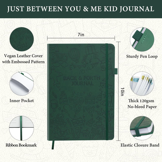 SIMSIMY kid journal prompts page featuring interactive prompts encouraging parent-child conversation.