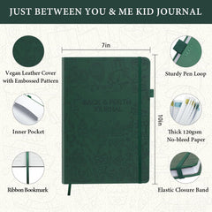 SIMSIMY kid journal prompts page featuring interactive prompts encouraging parent-child conversation.