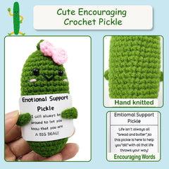 SIMXEHAY Emotional Pickle on desk adds whimsy to work.