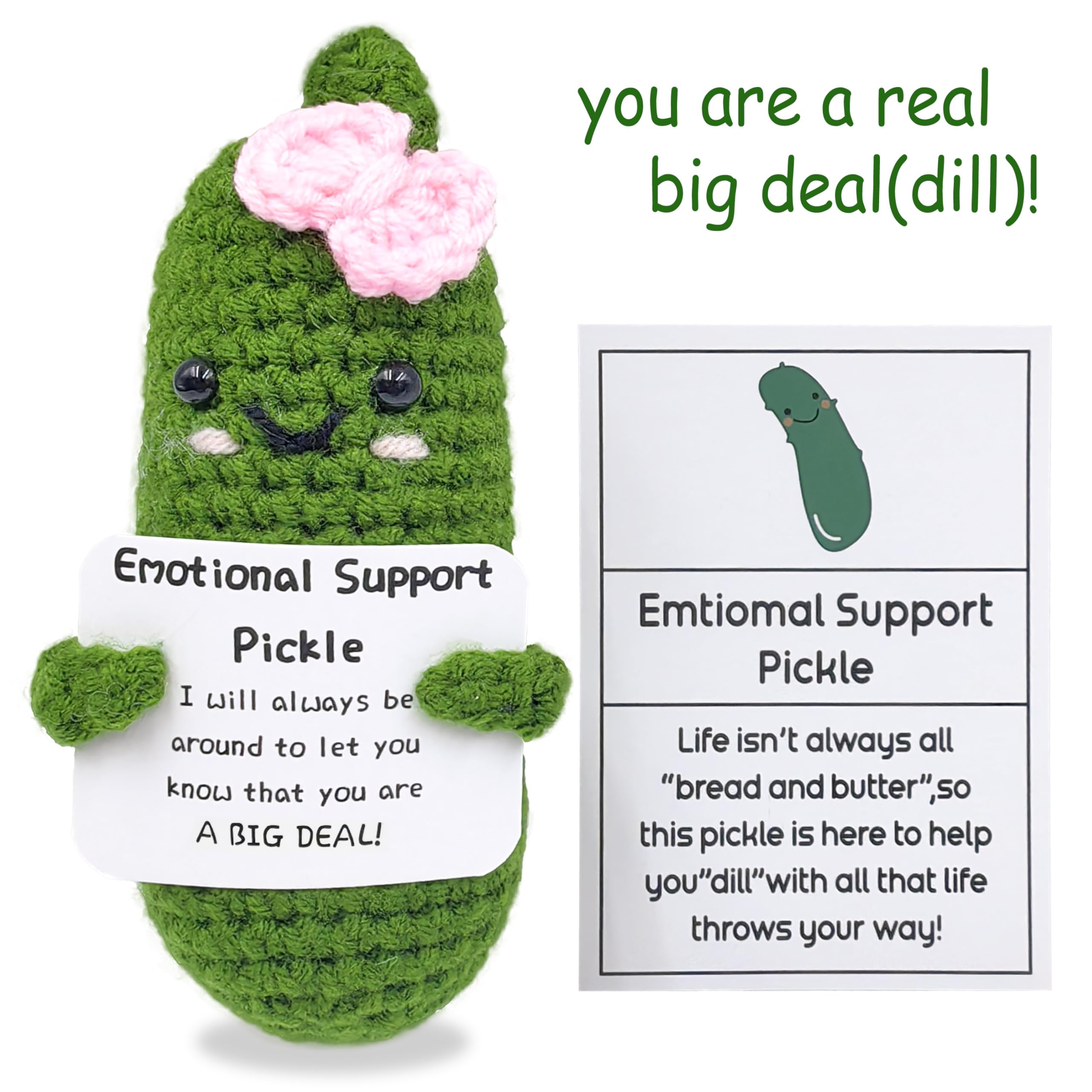 SIMXEHAY Emotional Pickle side view demonstrates compact size for bags.
