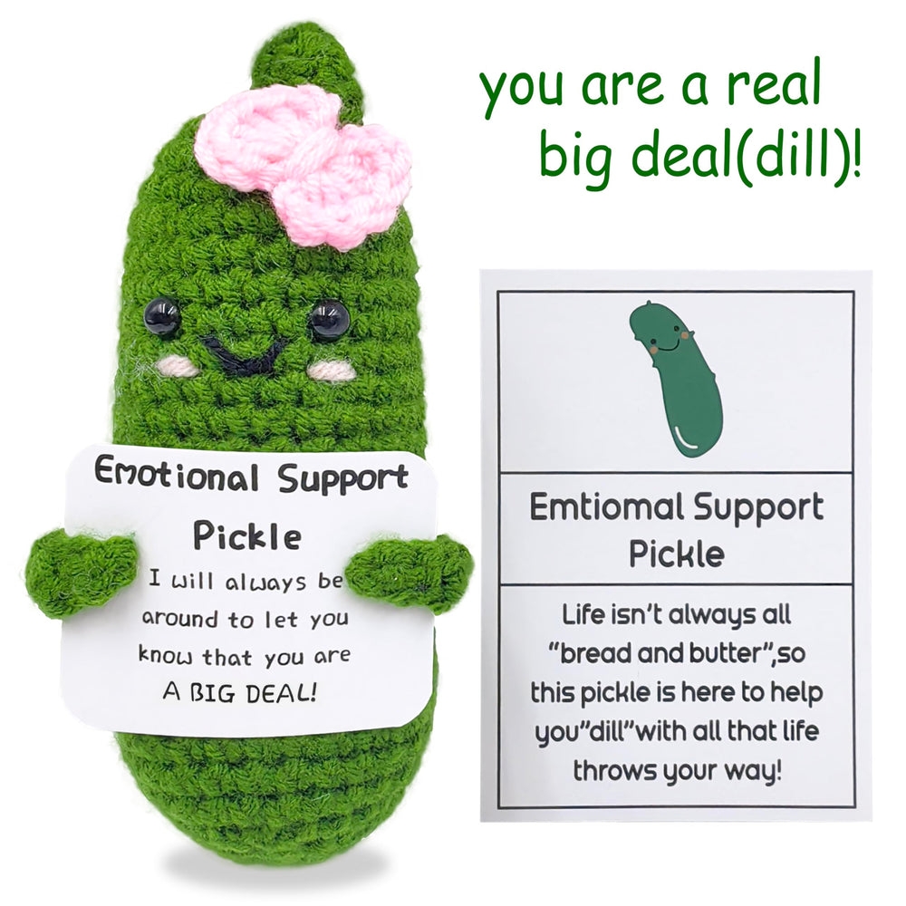 SIMXEHAY Emotional Pickle side view demonstrates compact size for bags.