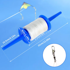 Simxkai 600ft twisted line spool reduces tangling during flights.