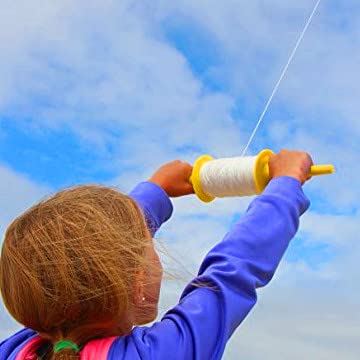 Simxkai drawstring reel bag stores spools and line for travel.