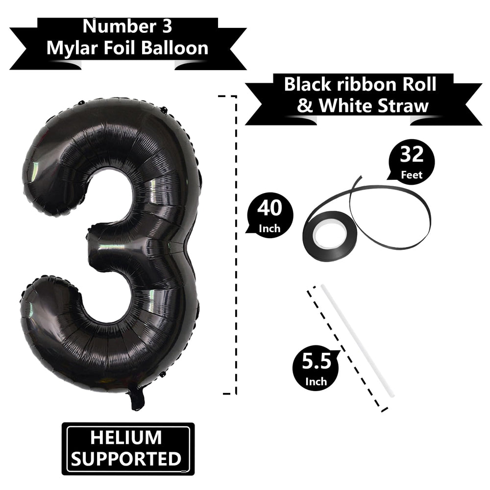 SINBEE foil 3-number balloon adds dramatic accent to events