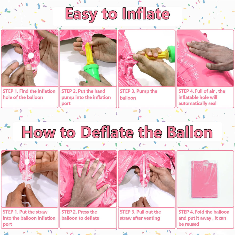 SINBEE hot pink number 5 balloon enhances birthday decor