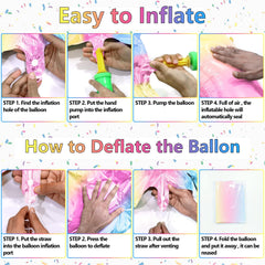SINBEE 18-inch round mermaid balloons brighten under-the-sea theme