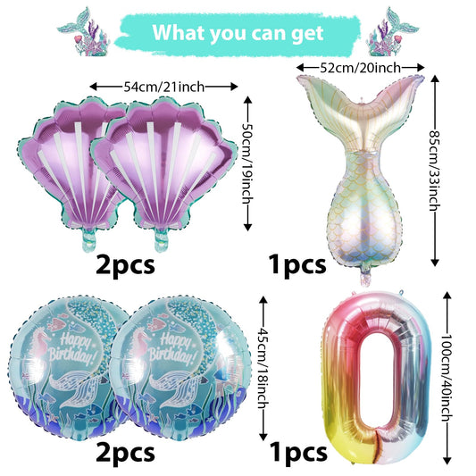 SINBEE mermaid tail balloon adds whimsical ocean charm to party decor
