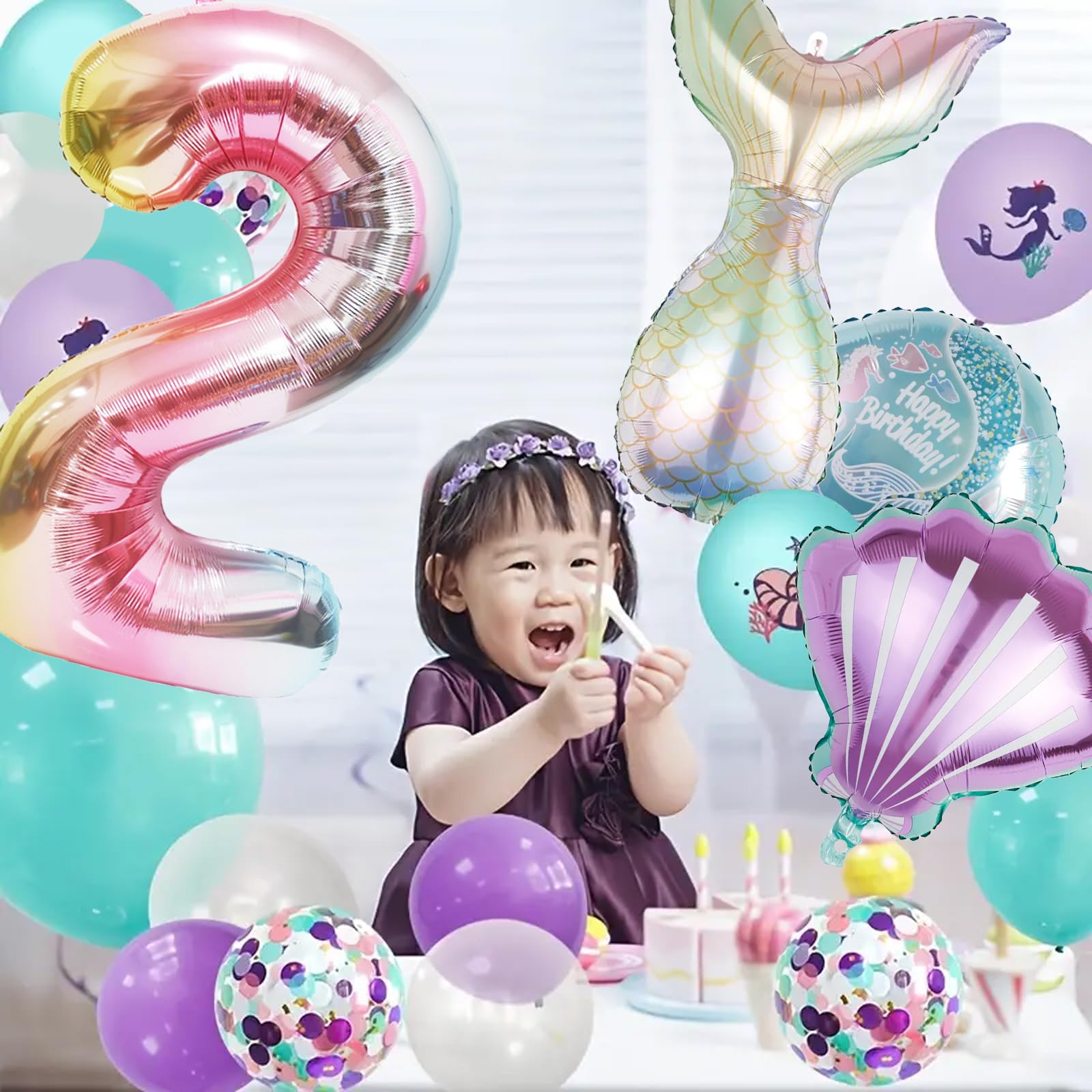 SINBEE 21-inch shell balloons for ocean-inspired decor