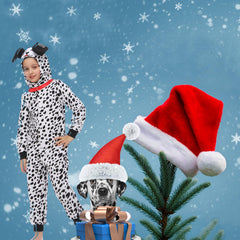Sincere Party Dalmatians onesie with detachable tail for playful customization