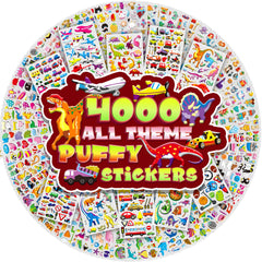 sinceroduct 3D puffy stickers 80 sheets cover, vibrant and kid-friendly for classrooms.